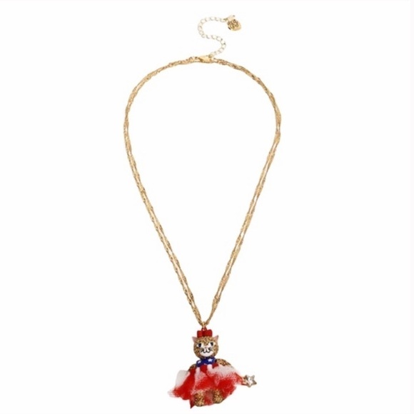 Betsey Johnson 4th of July Fireworks Kitty necklace - Picture 1 of 4